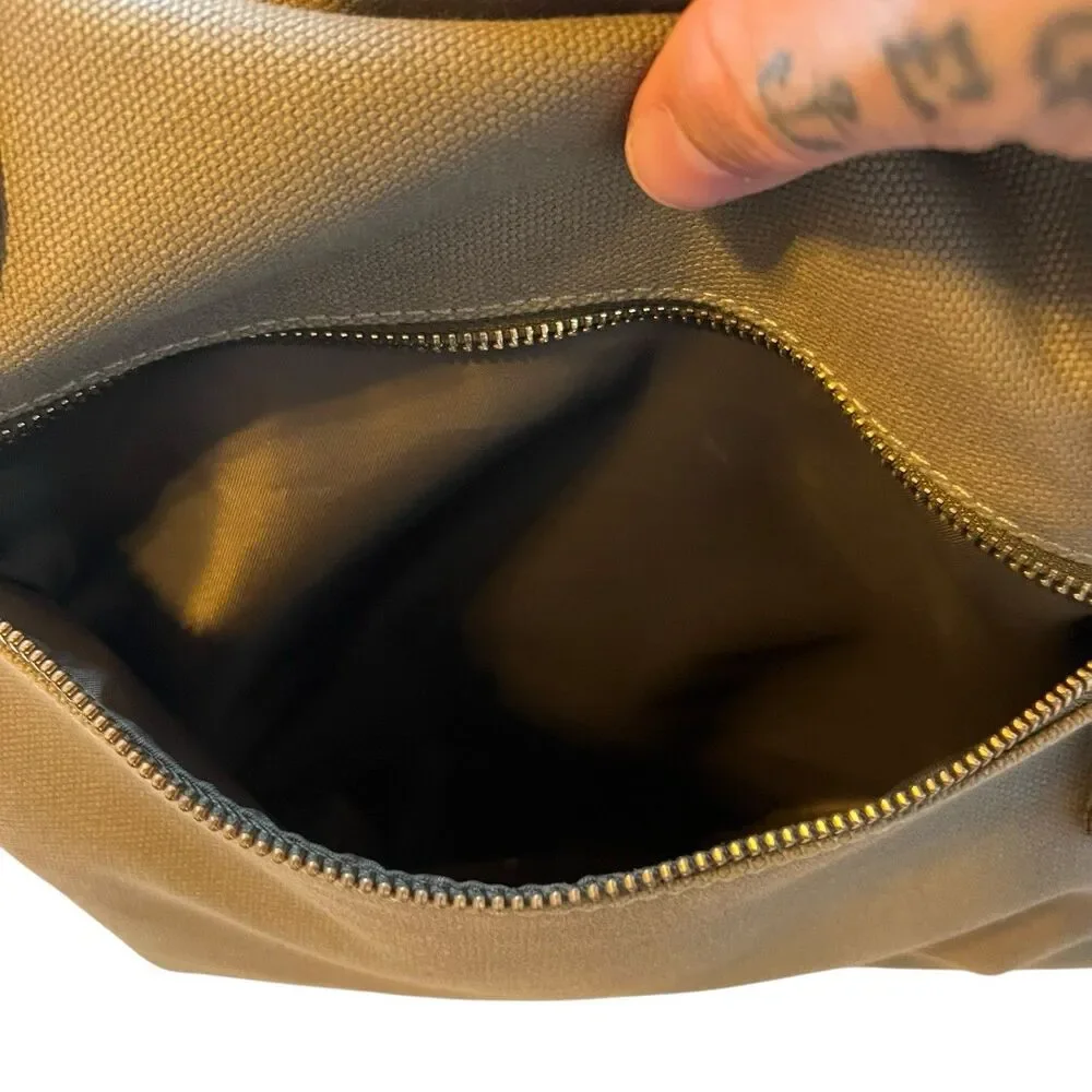 Django Dachshund Dog Carrier Bag Waxed Canvas Olive Size Medium